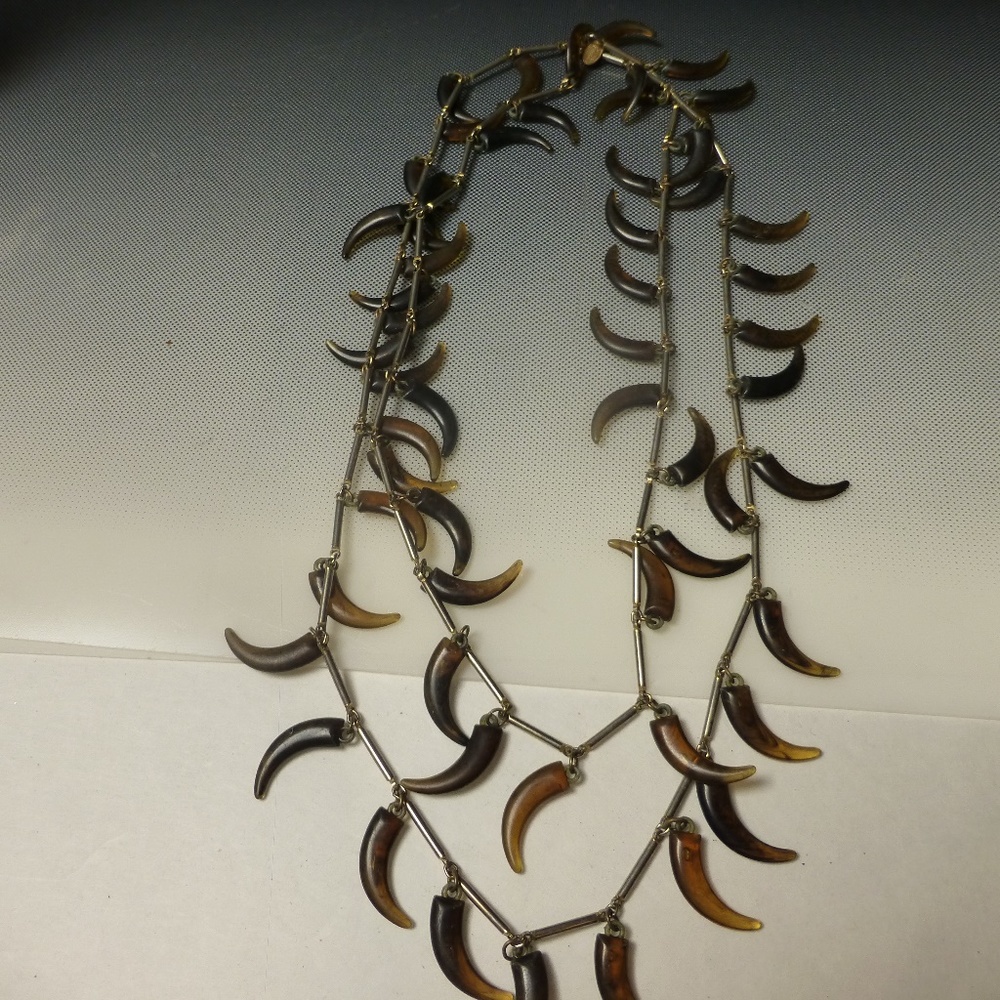 Vendome lucite tortoise horns brutalist ne…
